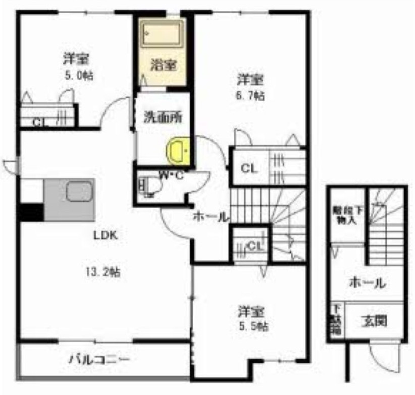 サンビレッジ定府の間取り