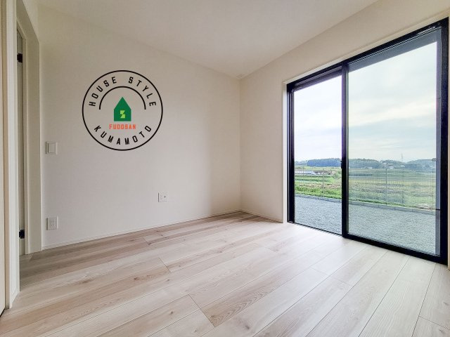 合志市合生第3-3棟（16号棟）　の和室|将来的に、琉球畳を引きまして和室風にすることも可能です。