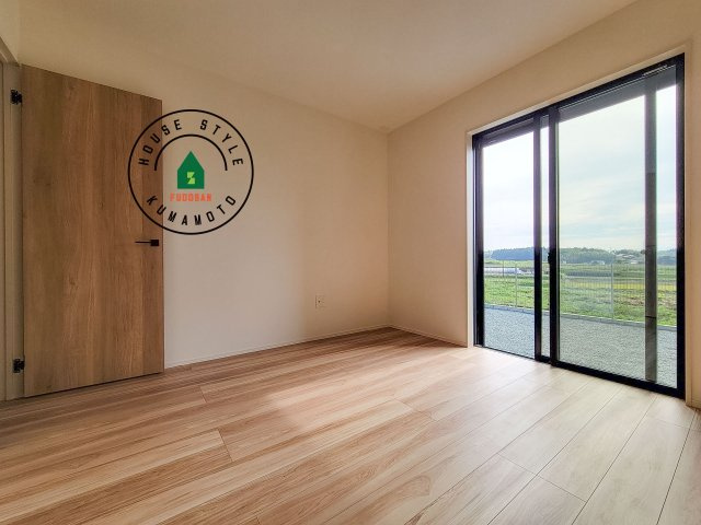 合志市合生第3-3棟（17号棟）　の和室|将来的に、琉球畳を引きまして和室風にすることも可能です。