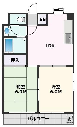【間取り】 | 第７摂津マンション