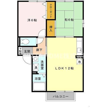 ピュアライフ　Ｂ棟の間取り|ファミリーの方におすすめの２ＬＤＫ◇