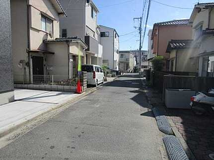 安佐南区長束6丁目の前面道路含む現地写真