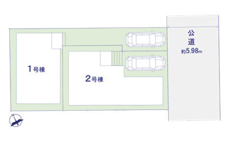 板橋区大原町　充実の生活環境　限定2棟の区画図|1号棟は販売終了です