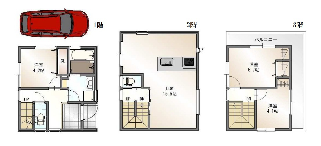 明石市林3丁目の間取り