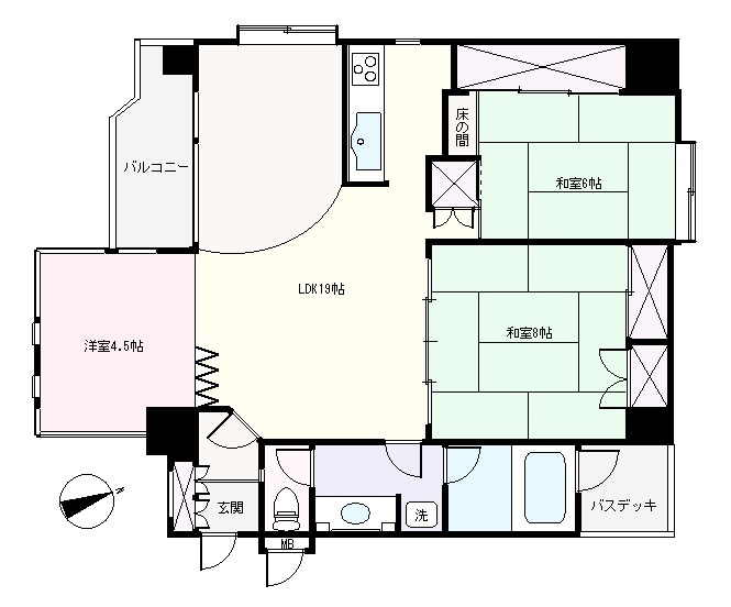 S1592M　リゾート129碁石が浜パートⅡの間取り
