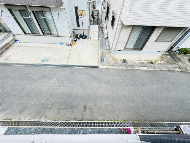 流山市前ヶ崎新築戸建（前ヶ崎１期）の展望|北西側バルコニーより道路側眺望