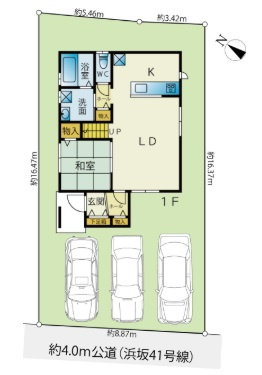 【区画図】 | 鳥取市浜坂３丁目新築戸建て