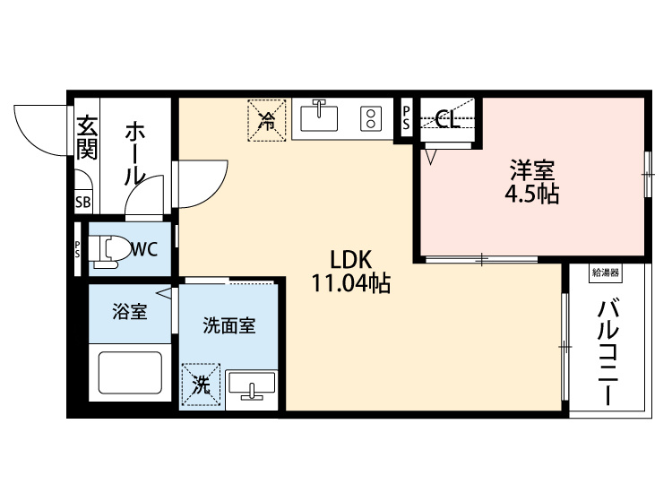 Jack uchisaiwaiⅠ(ジャックウチサイワイⅠ) 　刈谷市近郊の賃貸はクラスホーム刈谷店の間取り