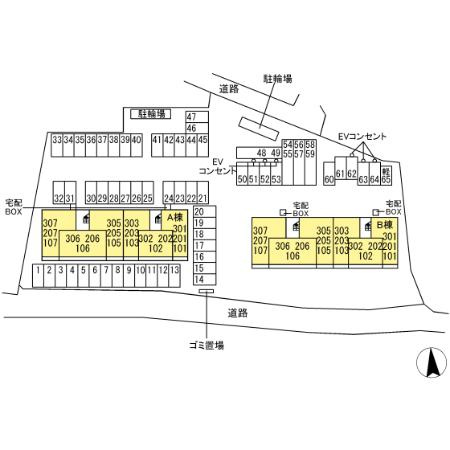 ロータスヒルAの区画図