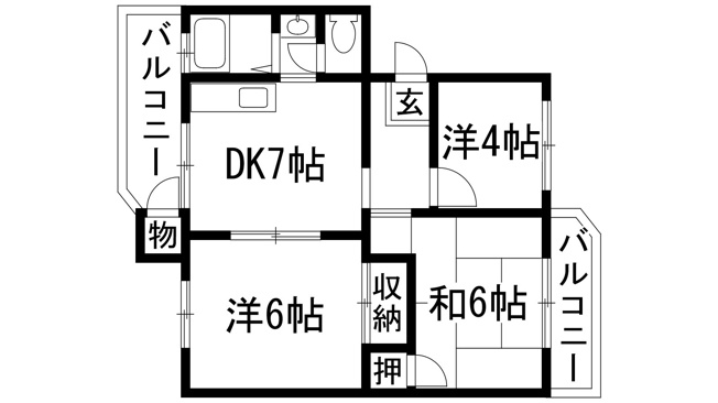 【間取り】 | 宝塚安倉3号棟