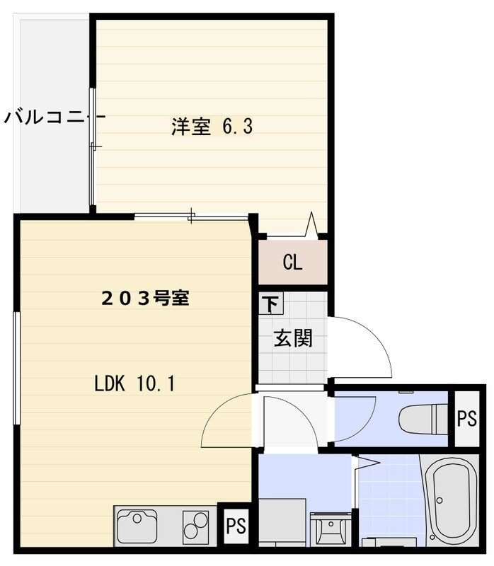 コンフォール道明寺駅西 の間取り