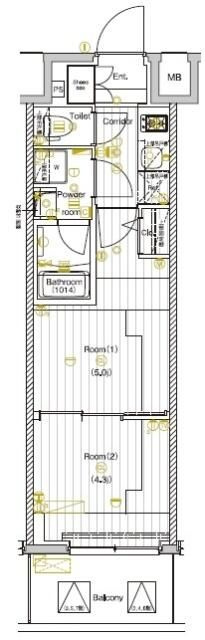 ＰＲＥＭＩＵＭ　ＣＵＢＥ　両国ＤＥＵＸの間取り