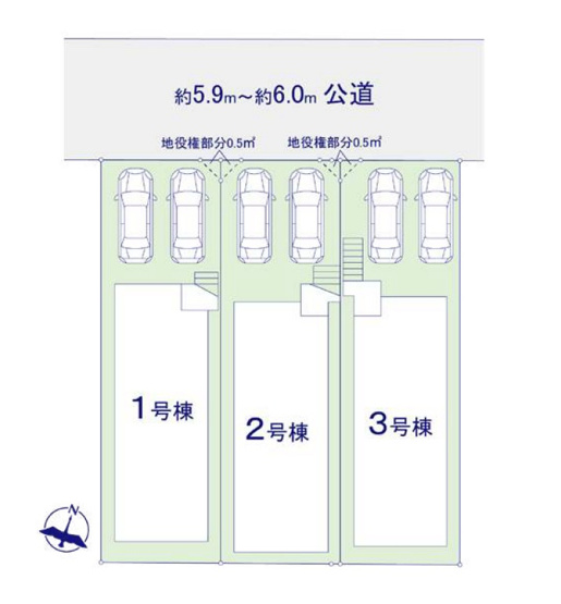 【区画図】 | 福岡市東区松香台1丁目2期　2号棟（全3棟）【仲介手数料無料・0円】 | 区画図です。2号棟