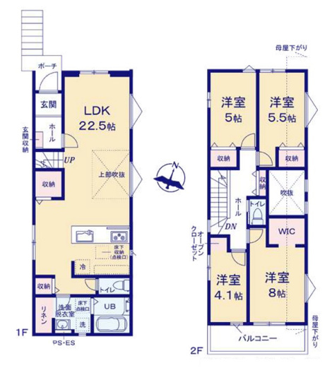 【間取り】 | 福岡市東区松香台1丁目2期　3号棟（全3棟）【仲介手数料無料・0円】 | 平日、土日祝日もお好きな日時にご見学可能です。お気軽にお問合せ下さい。