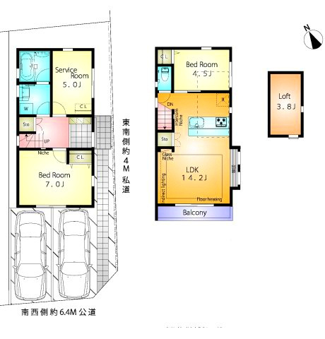 調布市佐須町２丁目 京王線 布田駅 新築戸建の間取り