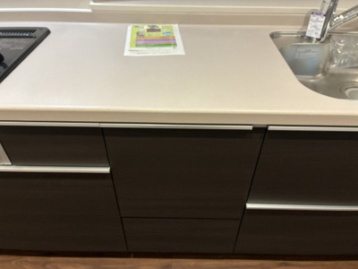 【キッチン】 | 大津市錦織1丁目7付近　新築戸建 | 2025年12月撮影、キッチン調理スペース