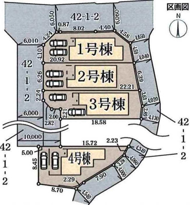 【区画図】 | 大津市錦織1丁目7付近　新築戸建 | 1号棟