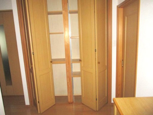 池田2丁目の収納|玄関入った正面にはクローゼット型棚付き収納があります。