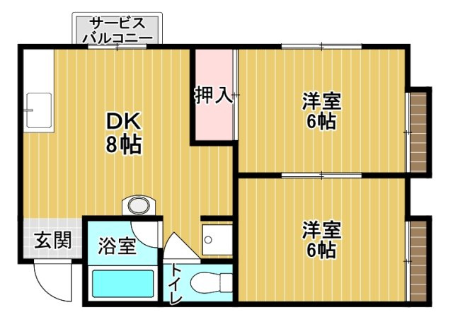 サンハイツ長浜の間取り