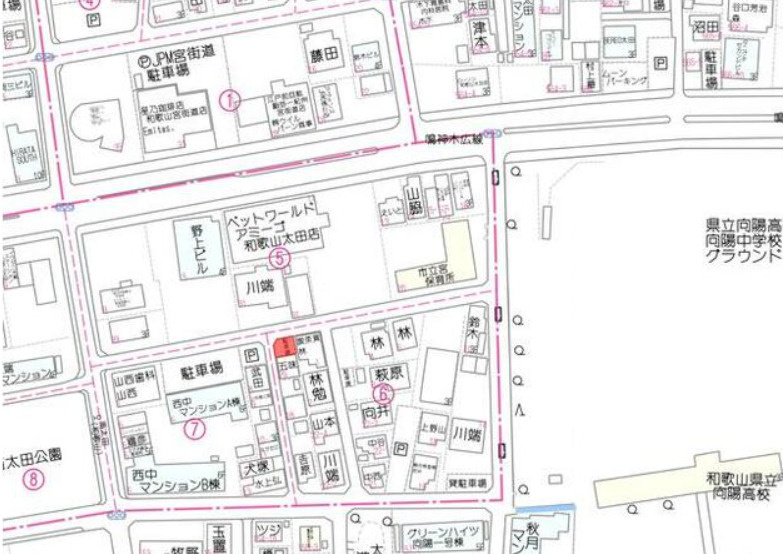 和歌山市　太田4丁目　住宅用地の地図