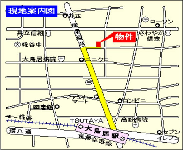 エクレール東糀谷ＷＥＳＴの地図|ユニクロ至近