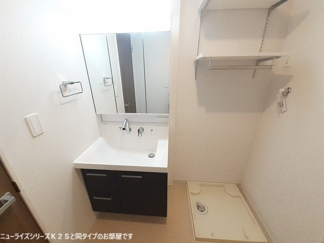 メゾンド瀬高　Ａの洗面所|スペースが確保できる洗面所です