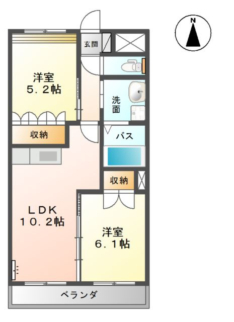 Ｖｉｖｒｅ高田の間取り