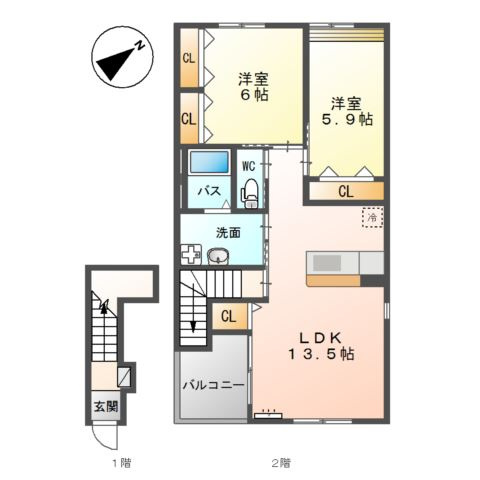 サンライズガーデン神田の間取り