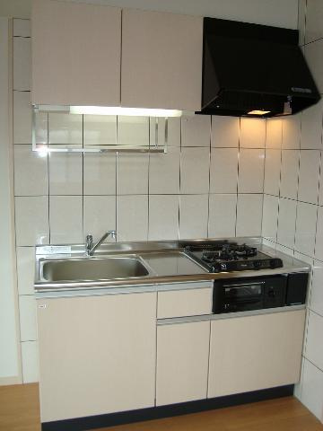 クレストールMORIのキッチン|ガスコンロつきキッチン