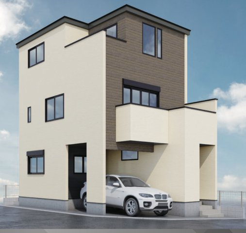 【仲介手数料無料】所沢市北中５期全１棟　所沢市の新築住宅なら西武ハウジングの外観パース