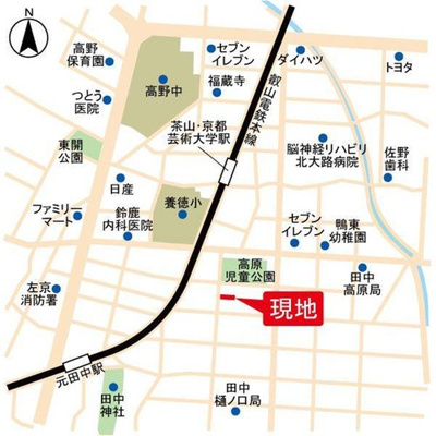 【地図】 | 田中北春菜町　中古戸建【広々5LDK】
