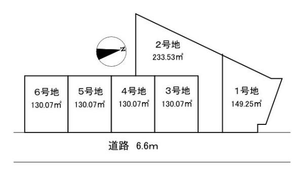 葛城市葛木の売地の土地図|■こちらは１号地です！■