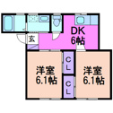 【間取り】 | 2DK　リフォーム済みです