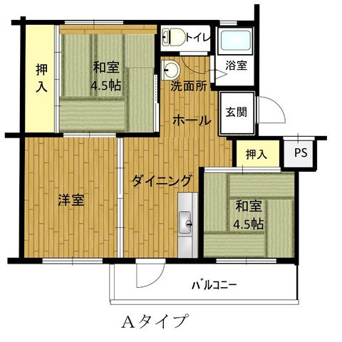 兵庫県公社　姫路青山５号棟の間取り