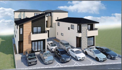 【外観パース】 | 海老名市上郷3丁目  新築戸建て　全４棟【仲介手数料無料】 | 建物完成しました！！内見可能です♪