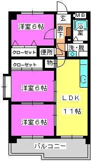 センチュリー中央の間取り