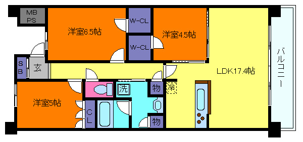 ライオンズ芦屋グランフォートの間取り