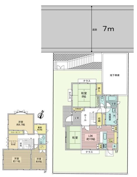姫路市田寺東4丁目　　中古戸建の間取り