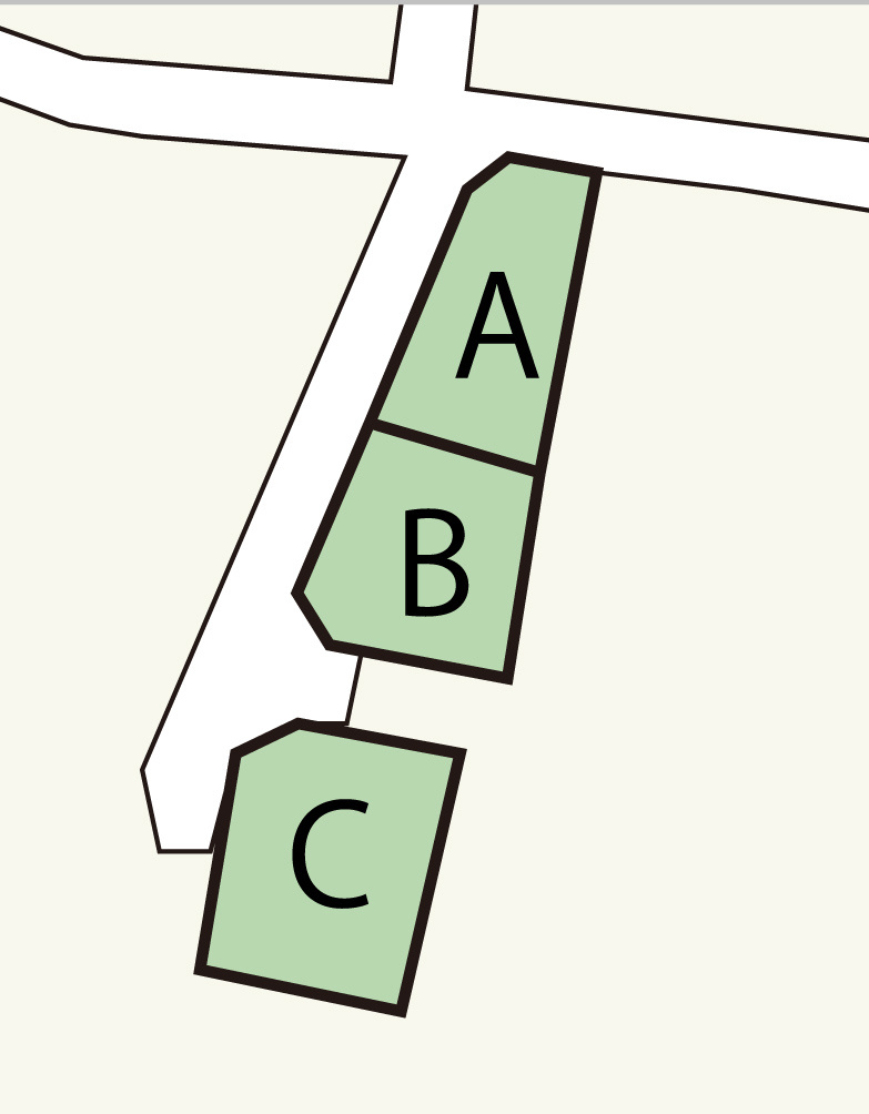 広島市安佐北区可部８丁目　新築一戸建て(全3棟) の区画図