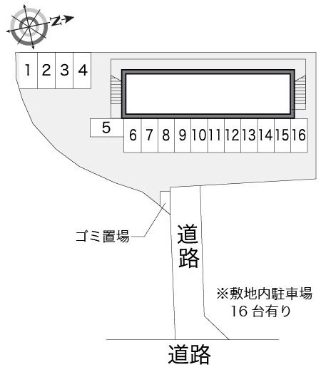高崎市上佐野町のアパートの駐車場|カースペース