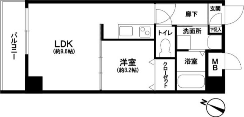 グランデージ藤崎の間取り