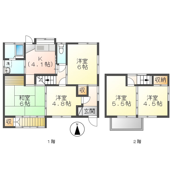 平田宇野貸家（２階建）の間取り