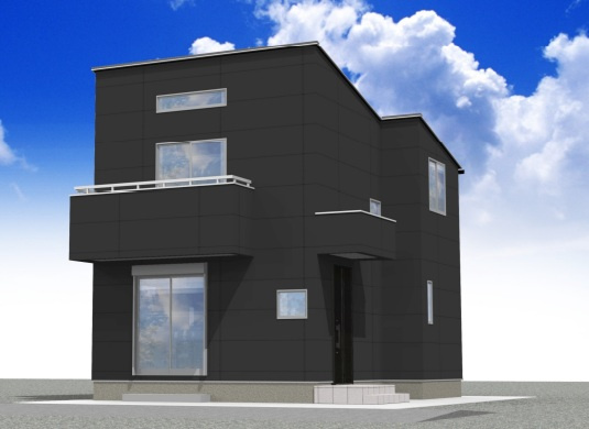 西東京市谷戸町・全1棟　新築一戸建　～陽当たり良好～の外観パース|外観パース