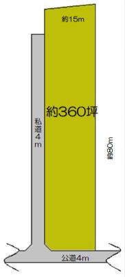 野田市木間ケ瀬　売地　360坪
