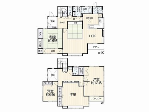 【間取り】 | 【仲介手数料０円】厚木市森の里4丁目　中古一戸建て | 厚木市森の里4丁目　中古一戸建て