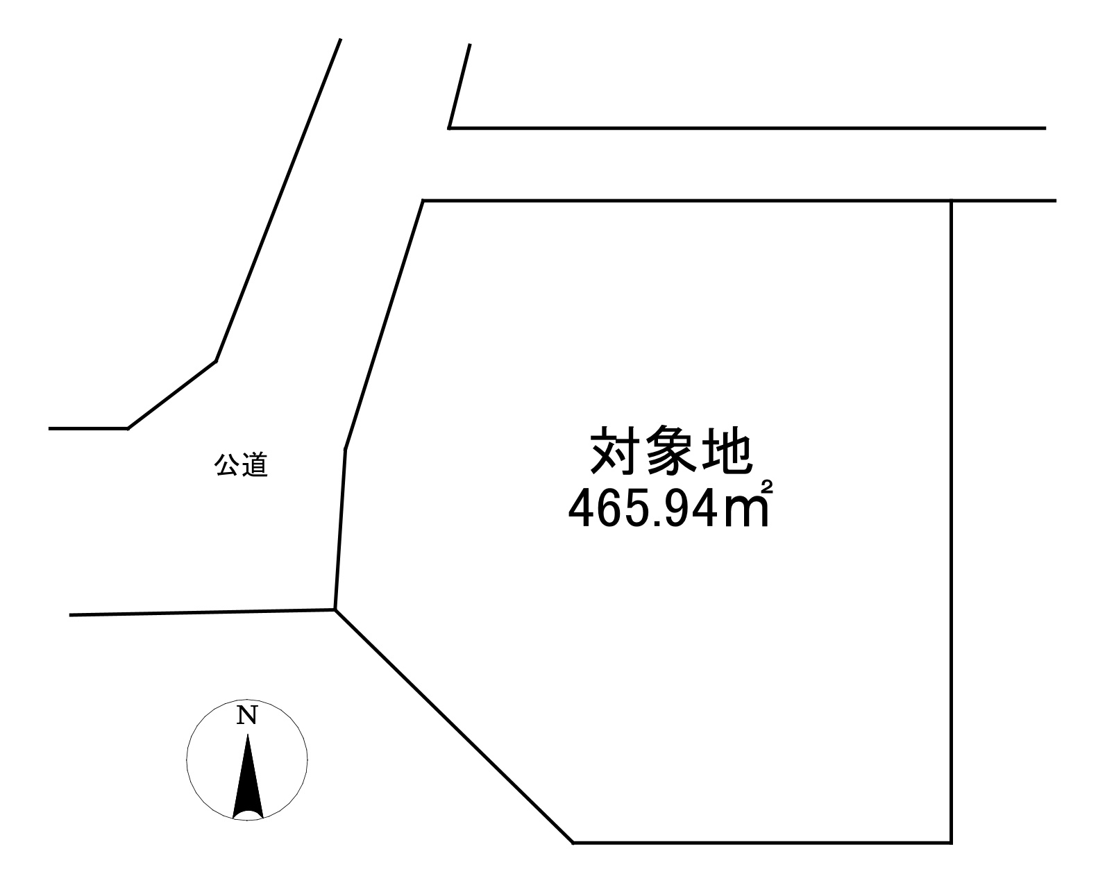 ‐三丁目不動産-　熊谷市野原　更地の土地図