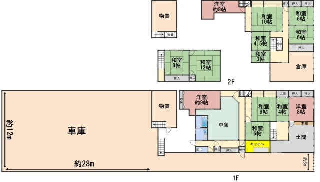 ６５２５２　羽島郡笠松町下本町中古戸建ての間取り