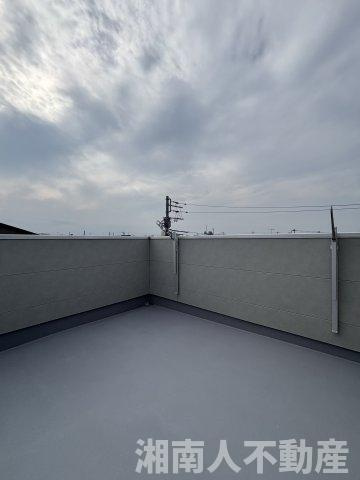 茅ヶ崎市美住町　新築戸建のバルコニー|広々としたバルコニーです