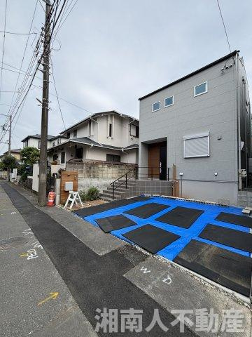 茅ヶ崎市美住町　新築戸建の前面道路含む現地写真|前面道路含む現地写真です