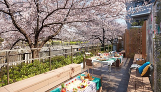 【その他共用部分】 | ●敷地内の「桜テラス」では目黒川の桜が楽しめます！